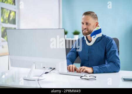 Disability Accident In Office Stock Photo
