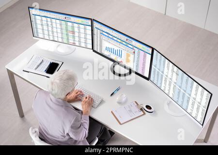 Professional Data Analyst Stock Photo