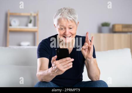 Using Sign Language For Deaf Disability Stock Photo
