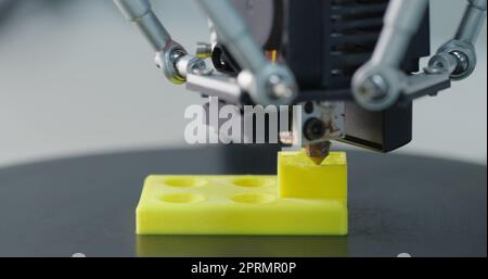 Designer Working With 3D Printer Stock Photo