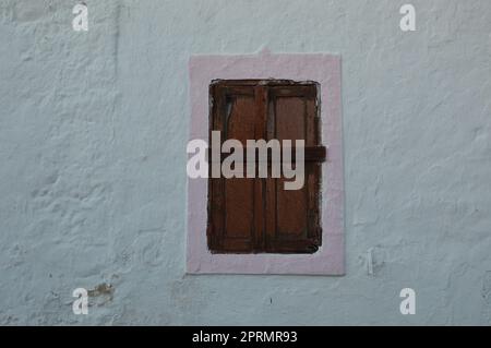 Traditional architecture of Theologos village on the island of a the Rhodes in Greece Stock Photo