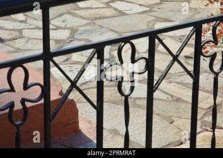 Traditional architecture of Theologos village on the island of a the Rhodes in Greece Stock Photo