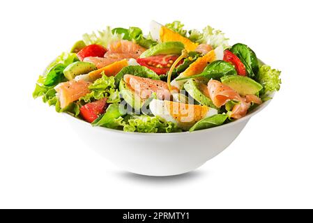 Salad smoked salmon Stock Photo