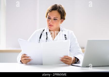 Medical Bill Codes Audit And Billing Stock Photo