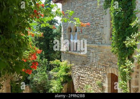 Old stone house in Bruniquel village, among the most beautiful villages of France Stock Photo