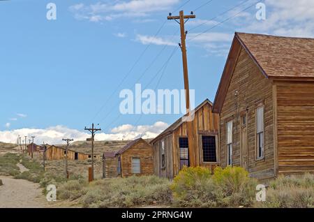 Abandoned House in the Gold Mining Ghost Town of Bodie, State Historic Park in California, USA Stock Photo