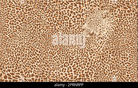 Vector pattern leopard background Stock Vector