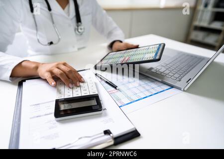 Medical Bill Codes Audit And Billing Stock Photo