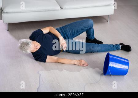 Slip And Fall Accident Stock Photo