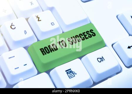 Conceptual display Road To Successstudying really hard Improve yourself to reach dreams wishes. Word Written on studying really hard Improve yourself to reach dreams wishes Stock Photo