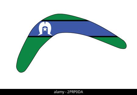 Torres Strait Islander Boomerang Flag Stock Vector