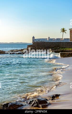 Santa Maria fortress built in the 17th century in Salvador city Stock Photo