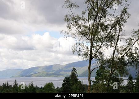 Hiking at inchree falls Stock Photo