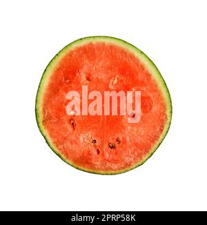 Watermelon slice isolated on white background Stock Photo