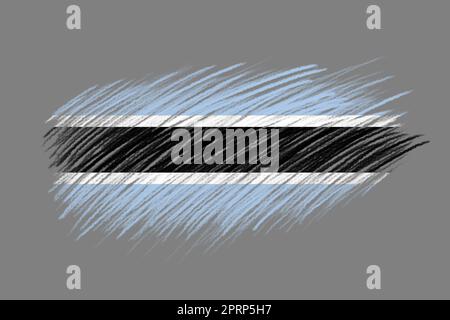 3D Flag of Botswana on a metal Stock Photo - Alamy