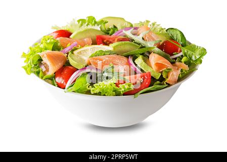Salad smoked salmon Stock Photo