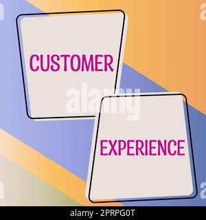 Text showing inspiration Customer Experience, Word Written on Organizations Process Changes to reach Objectives Computer Keyboard And Symbol.Informati Stock Photo