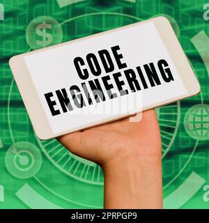 Conceptual display Code Engineering, Internet Concept significant ideas that are completely or partly repressed Important Idea Shown On Phone On Desk Stock Photo