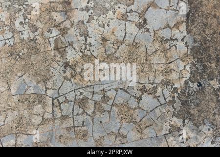 Gray cement concrete wall with cracks and mold texture background Stock Photo
