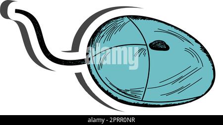 Mouse Sticker Stock Vector