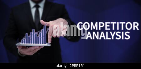 Inspiration showing sign Competitor AnalysisDetermine the Strength Weakness of Competitive Market. Word Written on Determine the Strength Weakness of Competitive Market Stock Photo