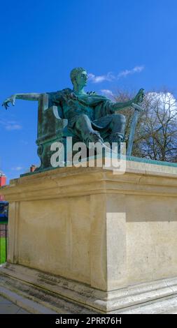 The statue of Constantine the Great at York Minster, United Kingdom Stock Photo