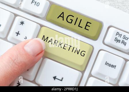 Text caption presenting Agile Marketing, Business showcase anything that is kept secret or remains unexplained Abstract Typing Lesson And Lecture Plan Stock Photo