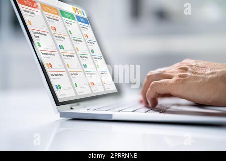 Kanban Scrum Schedule Board Plan App Stock Photo