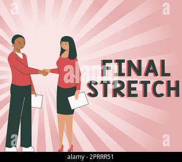 Conceptual display Final Stretch. Concept meaning Last Leg Concluding