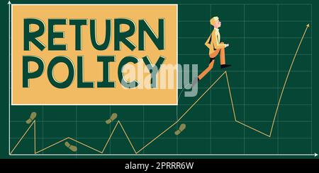 Inspiration showing sign Return Policy. Business approach Tax Reimbursement Retail Terms and Conditions on Purchase Stock Photo
