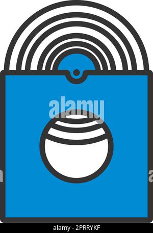 Vinyl Record In Envelope Icon Stock Vector