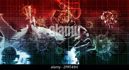 Medical Research Science Laboratory Collage Abstract Background Stock Photo