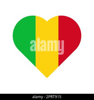 Algeria vector flag heart on white background Stock Vector