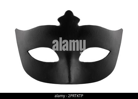 Black carnival mask isolated on white background Stock Photo