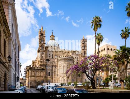 The Palermo Cathedral is dedicated to the Assumption of the Virgin Mary in the city center of palermo representing Renaissance and neoclassical archit Stock Photo