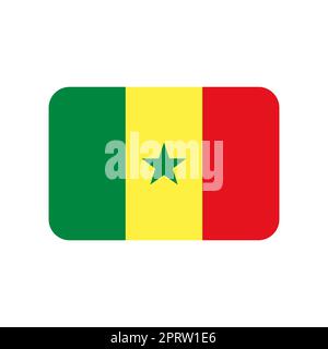 Senegal vector flag isolated on white background Stock Vector