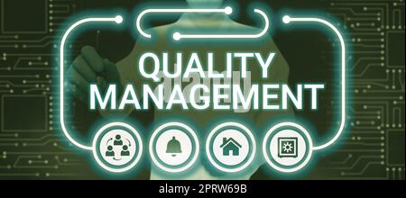 Writing displaying text Quality ManagementMaintain Excellence Level High Standard Product Services. Business concept Maintain Excellence Level High Standard Product Services Stock Photo