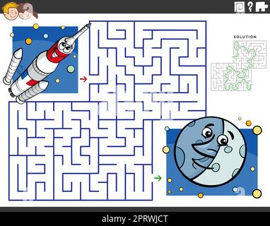 A space maze game template illustration Stock Vector Image & Art - Alamy