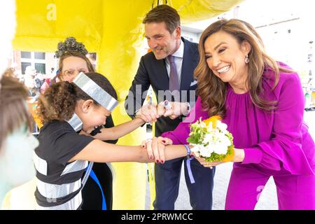 ROTTERDAM - 27/04/2023, 27/04/2023, Prince Maurits and Princess Marilene during King's Day in Rotterdam. The visit marked the tenth anniversary of Willem-Alexander's reign. ANP POOL PATRICK VAN KATWIJK netherlands out - belgium out Stock Photo