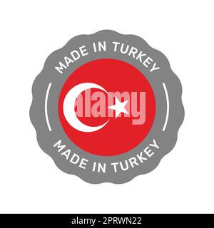 Made in Turkey colorful vector badge Stock Vector