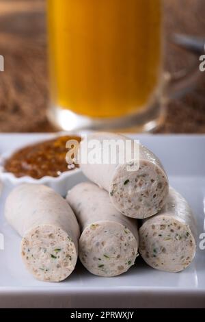 bavarian white sausages Stock Photo