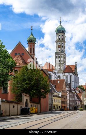 Basilika St. Ulrich in Augsburg Stock Photo