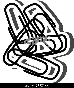 Clip-Pin Sticker Stock Vector