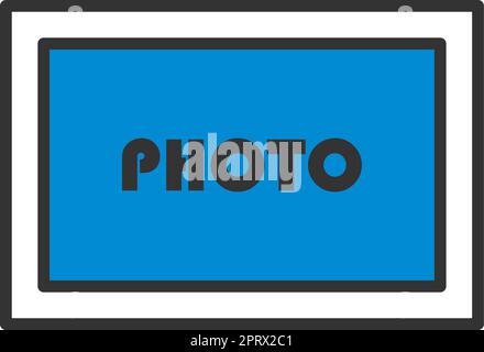 Digital Photo Frame Icon. Bold outline design with editable stroke ...