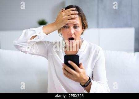 Scam Message. Email Text Mistake Fail Stock Photo