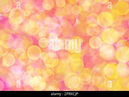 Abstract blurry bokeh background in yellow and red Stock Photo