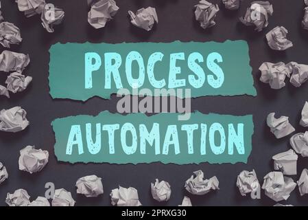 Handwriting text Process Automation, Business concept the use of technology to automate business actions Stock Photo