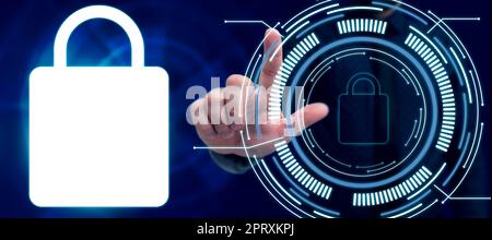 Business Man Presenting New Futuristic Technologies. Stock Photo