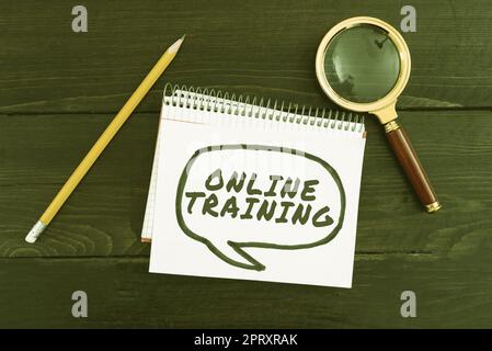 Conceptual display Online Training, Word Written on certain skill is only taught and attainable on the Internet Stock Photo