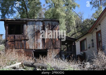 Hayden, AZ., U.S.A. February 24, 2018.  Founded in 1909 by the Kennecott Copper Corp. In 1912, the company built a 1,000 ft (300 m) smelter Stock Photo